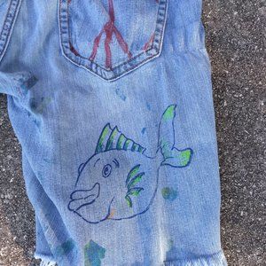 Graffiti - Grunge Jean Shorts